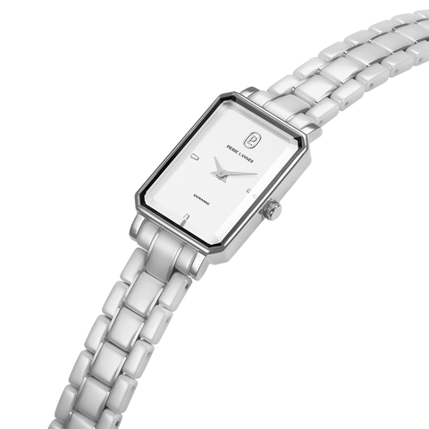 Pierre Lannier ARIANE 084K809 – Montre Femme Rectangulaire Céramique Blanche