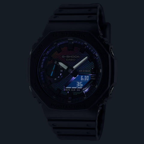 G-SHOCK GA-2100RW-1AER Rainbow Brick Wall Edition Limitée