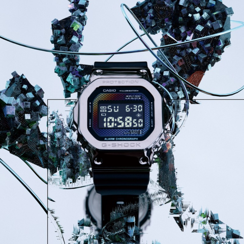 MONTRE G-SHOCK GM-5600RW-1ER CAPSULE RAINBOW BRICK WALL