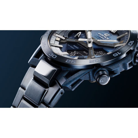 Casio Edifice ECB-2000CB-2A – Montre Homme Solaire Bluetooth 47mm Style Sport Auto Racing Bleu