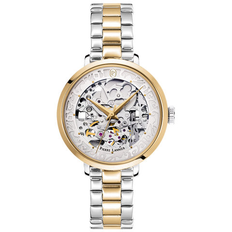 Montre Femme AUTOMATIC Argenté Cadran Argenté Bracelet Acier Bicolore 14 MM Réf 142G721