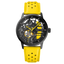 Montre Femme Pierre Lannier Paddock Noir Cadran Noir Bracelet Cuir Jaune – Réf. 145G849