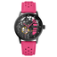 Montre Femme Pierre Lannier Paddock Noir Cadran Noir Bracelet Cuir Rose – Réf. 145G895