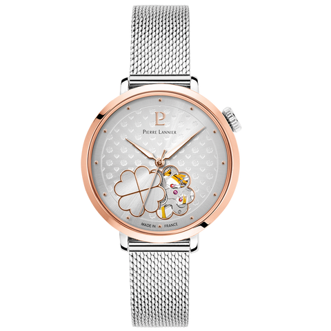 Pierre Lannier Montre Femme ESPERANCE Argenté Cadran Argenté Bracelet Acier milanais Argenté 14 MM Réf 146H721