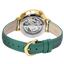 Montre Femme ESPERANCE Doré Cadran Vert Bracelet Cuir Vert 14 MM Réf 147K577