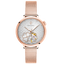 Montre Femme Pierre Lannier ESPÉRANCE 147K928 – Automatique, Cadran Argenté, Bracelet Milanais Doré-Rose