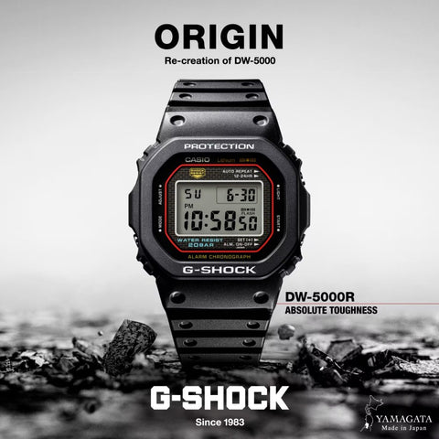 Montre G-SHOCK THE ORIGIN DW-5000R-1AER – Made in Japan