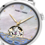 Montre Femme Pierre Lannier Australe 148H691 – Automatique – Argenté & Cadran Blanc Nacré – Bracelet Acier 14 mm – Fabriquée en France