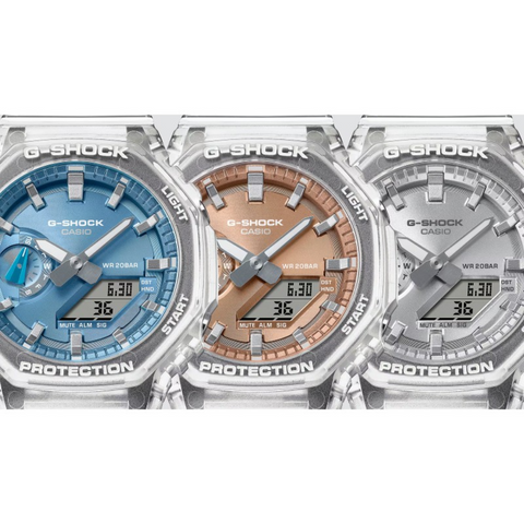 Montre Casio G-SHOCK GA-2100BM-7A5ER Bright Metallic – Homme – Design Octogonal – Boîtier Carbone – Étanche 200M