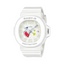 Montre CASIO BABY-G BGA-10-7AER – Playful Hearts Series | Blanc Mat, Cadran à Cœurs Changeants, Étanche 100M & Résistante aux Chocs