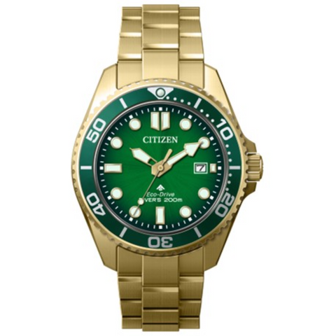 Montre Citizen Promaster BN0262-59W – Eco-Drive 40.6 mm Acier Cadran Vert Étanche 200m