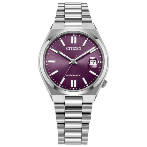 Montre CITIZEN Tsuyosa Authentic x Fun – Réf. NJ0200-50W – Automatique 37 mm – Cadran Violet – Verre Saphir – 5 ATM