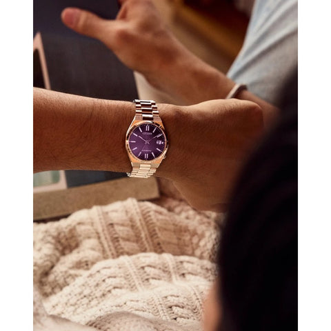 Montre CITIZEN Tsuyosa Authentic x Fun – Réf. NJ0200-50W – Automatique 37 mm – Cadran Violet – Verre Saphir – 5 ATM