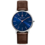 Montre Homme Pierre Lannier Cityline 202J164 – Cadran Bleu, Bracelet Cuir Brun Élégant