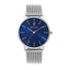 Montre Homme Pierre Lannier Cityline 202J168 – Cadran Bleu, Bracelet Acier Milanais Argenté 39mm