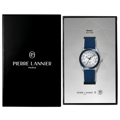 Pierre Lannier Bora 207K126 – Montre Homme Argent & Bleu 39 mm | Collab 10 ATM