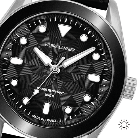 Pierre Lannier Bora 207K133 – Montre Homme Noire 39 mm | Collab 10 ATM