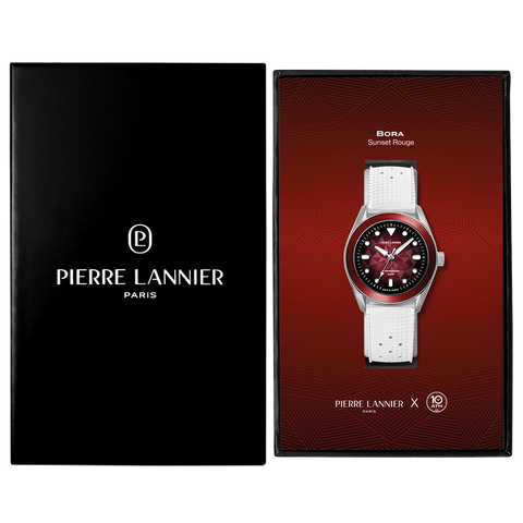 Pierre Lannier Bora 207K151 – Montre Homme Bordeaux 39 mm | Collab 10 ATM