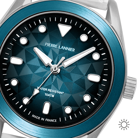 Pierre Lannier Bora 207K161 – Montre Homme Bleue 39 mm | Collab 10 ATM