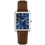 Pierre Lannier EMPIRE 212G164 – Montre Homme Rectangulaire Bleu & Cuir Brun