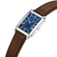 Pierre Lannier EMPIRE 212G164 – Montre Homme Rectangulaire Bleu & Cuir Brun