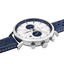 Montre Homme Pierre Lannier Baron 219G106 – Chronographe – Cadran Blanc – Bracelet Cuir Bleu