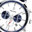 Montre Homme Pierre Lannier Baron 219G106 – Chronographe – Cadran Blanc – Bracelet Cuir Bleu