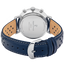 Montre Homme Pierre Lannier Baron 219G106 – Chronographe – Cadran Blanc – Bracelet Cuir Bleu