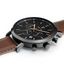 Montre Homme Pierre Lannier Baron 222G434 – Chronographe Cadran Noir, Bracelet Cuir Brun 43mm