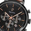 Montre Homme Pierre Lannier Baron 222G434 – Chronographe Cadran Noir, Bracelet Cuir Brun 43mm
