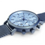 Montre Homme Pierre Lannier Baron 222G469 – Chronographe Cadran Bleu, Bracelet Acier Milanais Bleu 43mm