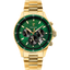 Montre Homme Pierre Lannier CRONOS Cadran Vert Bracelet Acier Doré Réf 228J062