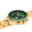Montre Homme Pierre Lannier CRONOS Cadran Vert Bracelet Acier Doré Réf 228J062