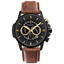 Montre Homme Pierre Lannier Sentinelle 237F434 – Cadran Noir, Bracelet Cuir Brun Élégant