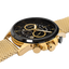 Montre Pierre Lannier Sentinelle 238G032 – Homme – Chronographe Doré & Cadran Noir – Bracelet Milanais Acier Doré – Fabriquée en France