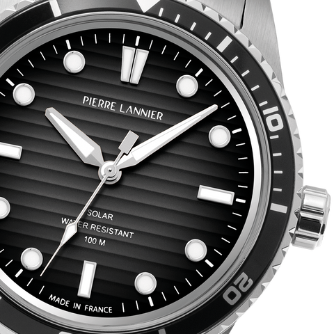 Montre Homme Inti – Cadran Gris & Bracelet Acier Argenté 22 mm Réf. 244H131 – Pierre Lannier
