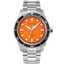 Montre solaire homme Inti orange acier - Pierre Lannier 244H151