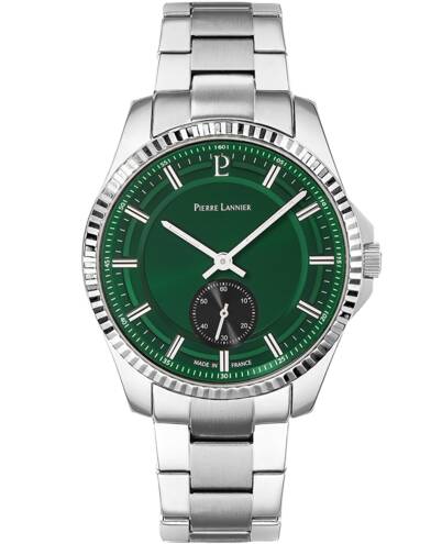 PIERRE LANNIER METROPOLITAIN fond de boite vert bracelet métallique