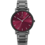 Montre Homme Pierre Lannier Essential 252G459 – Cadran Bordeaux – Bracelet Acier Gris – 41 mm