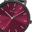 Montre Homme Pierre Lannier Essential 252G459 – Cadran Bordeaux – Bracelet Acier Gris – 41 mm