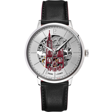 Pierre Lannier 301F123 Homme – Montre CATHÉDRALE Automatique Cuir Noir