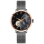 Montre Femme Pierre Lannier Céleste 302F789 – Automatique Cadran Noir Nacré, Bracelet Acier Milanais Gris 37mm