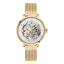 Montre Femme Pierre Lannier Automatique 309D528 – Cadran Argenté, Bracelet Acier Milanais Doré 37mm