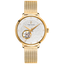 Montre Femme Pierre Lannier Eolia Automatique 37 mm – Réf. 310F502 – Cadran Blanc Motif Floral, Bracelet Acier Milanais Doré