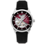 Montre Homme Pierre Lannier Monarck Automatique 43 mm – Réf. 315D153 – Cadran Bordeaux Fumé Cœur Ouvert, Bracelet Cuir Noir