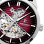 Montre Homme Pierre Lannier Monarck Automatique 43 mm – Réf. 315D153 – Cadran Bordeaux Fumé Cœur Ouvert, Bracelet Cuir Noir