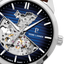 Montre Homme Pierre Lannier Monarck Automatique 43 mm – Réf. 315D164 – Cadran Bleu Fumé Cœur Ouvert, Bracelet Cuir Brun