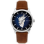 Montre Homme Pierre Lannier Monarck Automatique 43 mm – Réf. 316F124 – Cadran Bleu Fumé Cœur Ouvert Corse, Bracelet Cuir Brun