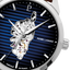 Montre Homme Pierre Lannier Monarck Automatique 43 mm – Réf. 316F124 – Cadran Bleu Fumé Cœur Ouvert Corse, Bracelet Cuir Brun
