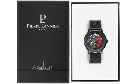 Montre Pierre Lannier Paddock Bracelet Métallique Noir Milanais – Réf. 338A439